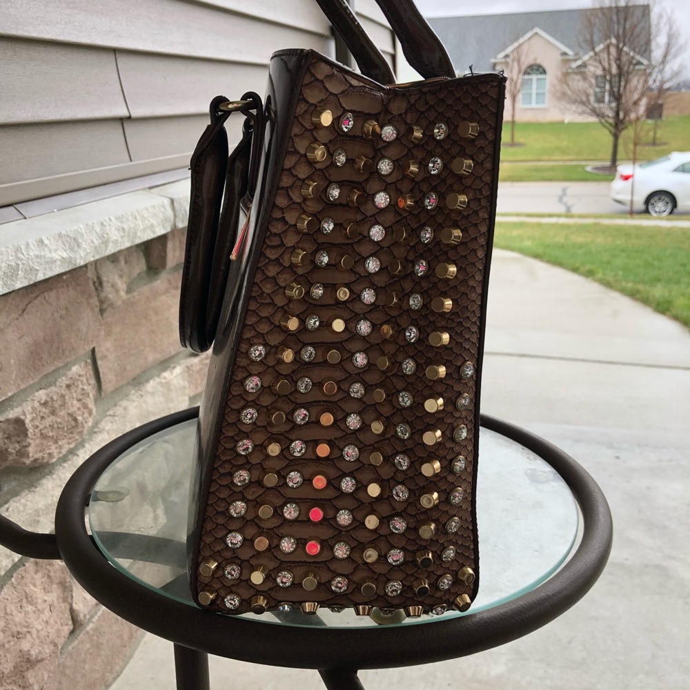 Brown Boutique Purse with Sequins - Picture 3 of 3